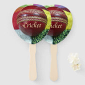 Cricket: Red Hard Ball Art Print Handwaaier (Voorkant en achterkant)