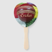 Cricket: Red Hard Ball Art Print Handwaaier (Achterkant)