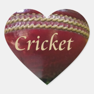 Cricket Red Hard Ball Art Print Hart Sticker