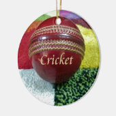 Cricket: Red Hard Ball Art Print Keramisch Ornament (Links)