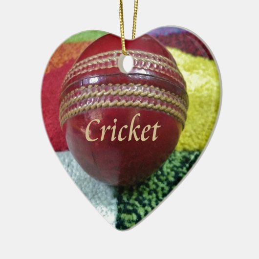Cricket: Red Hard Ball Art Print Keramisch Ornament (Links)