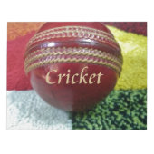 Cricket: Red Hard Ball Art Print Notitieblok (Voorkant)