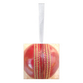 Cricket: Red Hard Ball Art Print Ornament (Rechts)