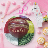 Cricket: Red Hard Ball Art Print Papieren Bordje (Feest)