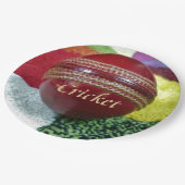 Cricket: Red Hard Ball Art Print Papieren Bordje (Gekanteld)