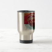 Cricket: Red Hard Ball Art Print Reisbeker (Center)