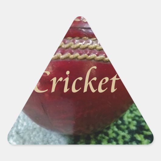 Cricket: Red Hard Ball Art Print Sticker (Voorkant)