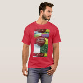 Cricket: Red Hard Ball Art Print T-shirt (Voorkant volledig)
