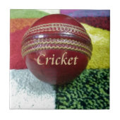 Cricket: Red Hard Ball Art Print Tegeltje (Voorkant)