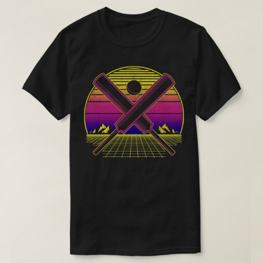 Cricket Retro  80s Sunset T-shirt (Design voorkant)
