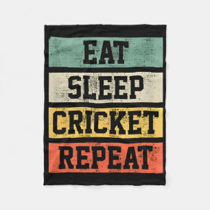Cricket Retro Vintage Speler Coach Cadeaus Voor Sp Fleece Deken