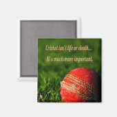 Cricket Rode Bal Funny Motivational Magneet (Voorkant / Achterkant)