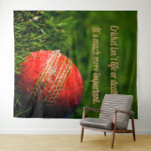 Cricket Rode Bal Grappige Motivatie Wandkleed (In Situ (horizontaal))