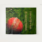 Cricket Rode Bal Grappige Motivatie Wandkleed (Voorkant (horizontaal))