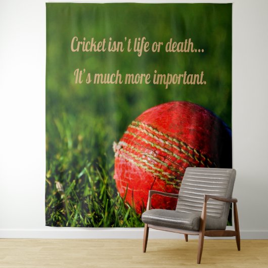 Cricket Rode Bal Grappige Motivatie Wandkleed (In situ)
