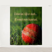 Cricket Rode Bal Grappige Motivatie Wandkleed (Voorkant)