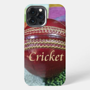 Cricket: Rode Harde Bal Kunstprint iPhone 13 Pro Max Hoesje