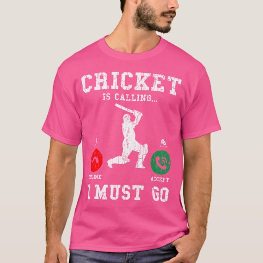 Cricket roept grappige spelers op t-shirt (Voorkant)