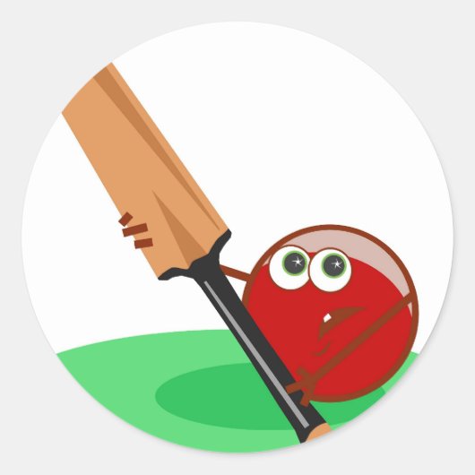 Cricket Ronde Sticker (Voorkant)