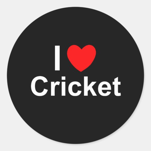 Cricket Ronde Sticker (Voorkant)
