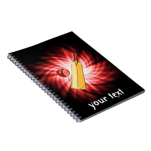 Cricket; rood notitieboek (Rechterzijde)