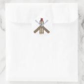 Cricket Round Sticker/label Ronde Sticker (Tas)