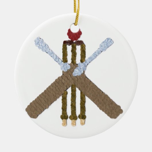 Cricket Round Tree-Ornament Keramisch Ornament (Voorkant)