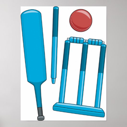 Cricket Set Sport Poster (Voorkant)