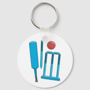 Cricket Set Sport Sleutelhanger