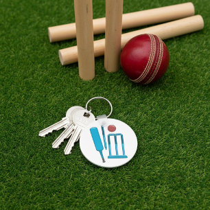 Cricket Set Sport Sleutelhanger