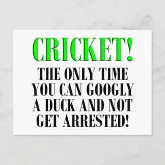 CRICKET Shirten, T-Hemden en Gifts! Briefkaart