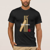 Cricket sjabloon, personaliseren, t-shirt (Voorkant)