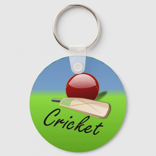Cricket - slaghout en bal, sleutelhanger (Voorkant)