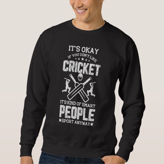 Cricket Smart Player Sport Grafisch Trui (Voorkant)