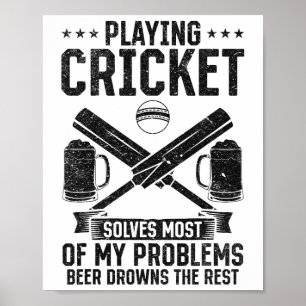 Cricket spelen lost de meeste van mijn problemen b poster