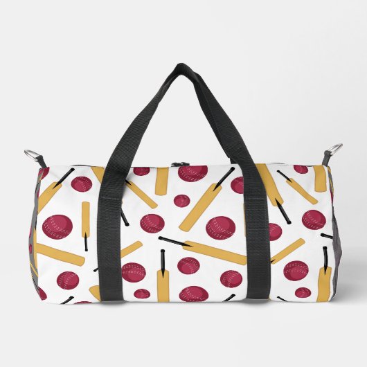 Cricket speler Cricket Bats en Ballen Patterned Plunjezak (Voorkant)