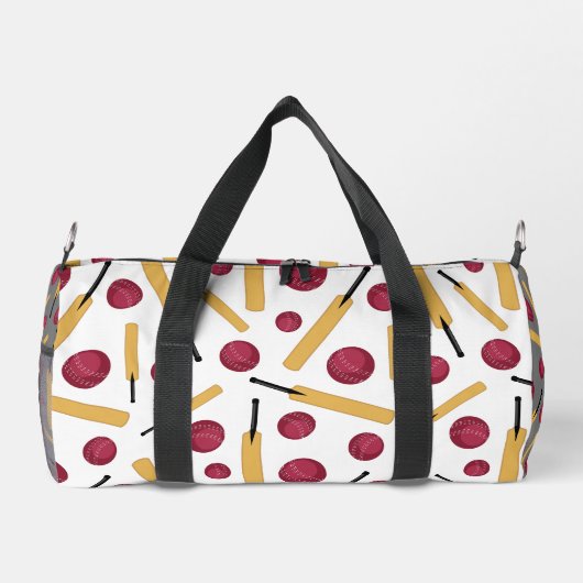 Cricket speler Cricket Bats en Ballen Patterned Plunjezak (Achterkant)