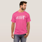 Cricket-speler Cricketers Evolution Cricket-spel T-shirt (Voorkant volledig)