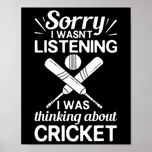 Cricket Speler Ll T Coach Cricketer Poster (Voorkant)