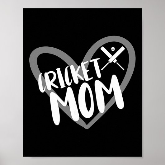 Cricket Speler Moeder  Poster (Voorkant)
