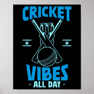 Cricket Speler Sport Poster
