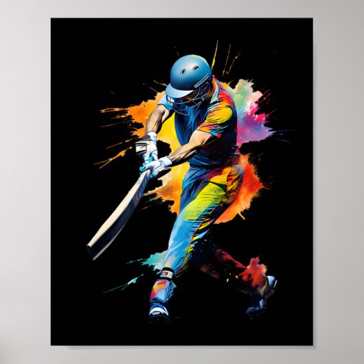 Cricket Spelers Game  Poster (Voorkant)
