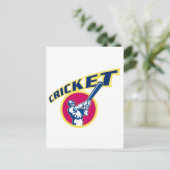 cricket sport batsman briefkaart (Staand voorkant)
