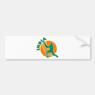cricket sport batsman slag India Bumpersticker