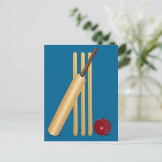 Cricket Sport Briefkaart (Staand voorkant)