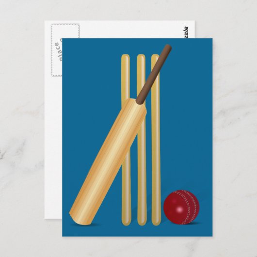 Cricket Sport Briefkaart (Voorkant / Achterkant)
