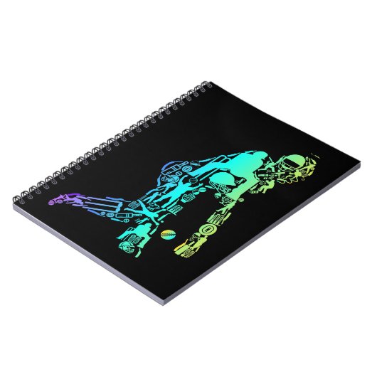 Cricket Sport Elements cricket Player Notitieboek (Linkerzijde)