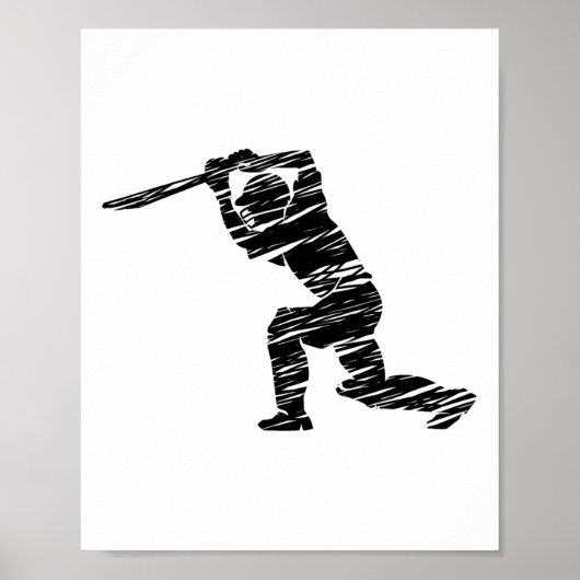 Cricket Sport Player 1 Poster (Voorkant)