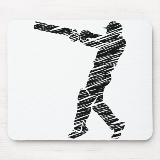 Cricket Sport Player 6 Muismat (Voorkant)