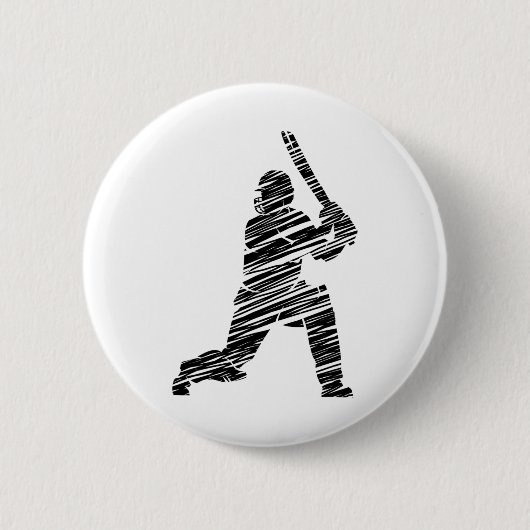 Cricket Sport Player 8  Ronde Button 5,7 Cm (Voorkant)